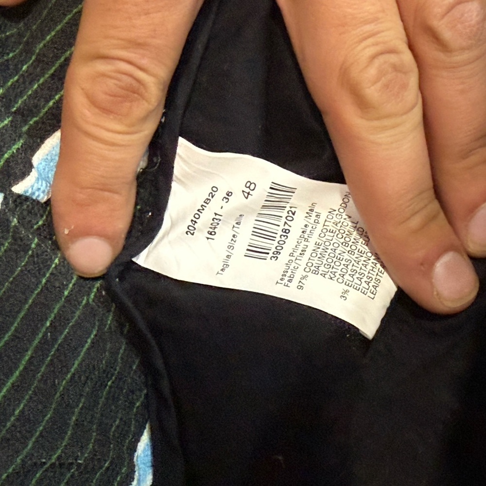 MSGM Black and Blue Zigzag Skirt - Picture 11 of 13